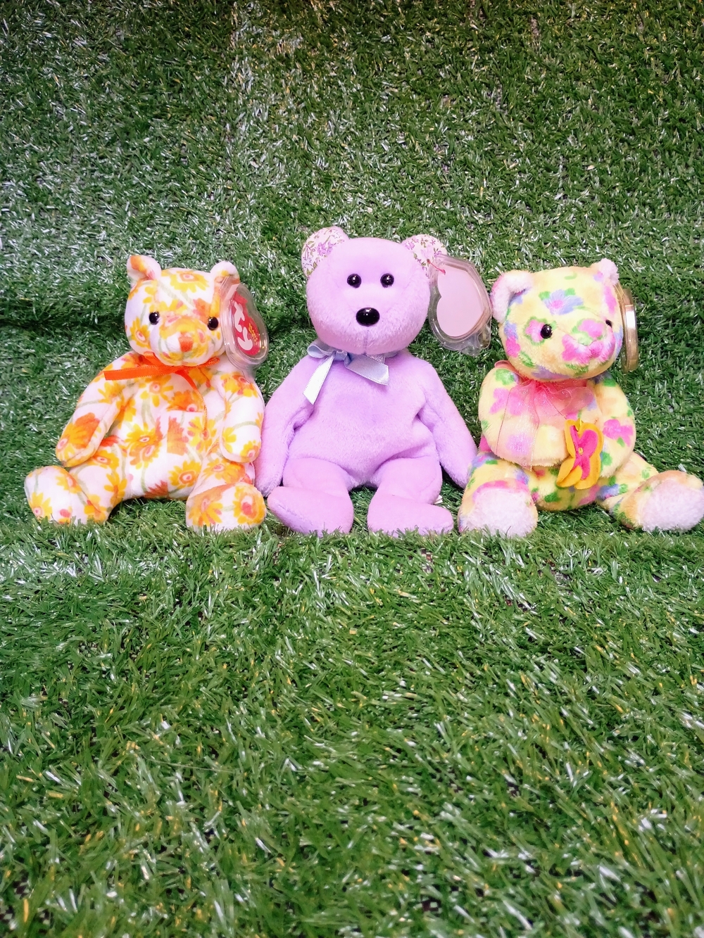 Ty Floral Bears - Lavender "Springer", Daisy "Shasta", Floral "Bloom"